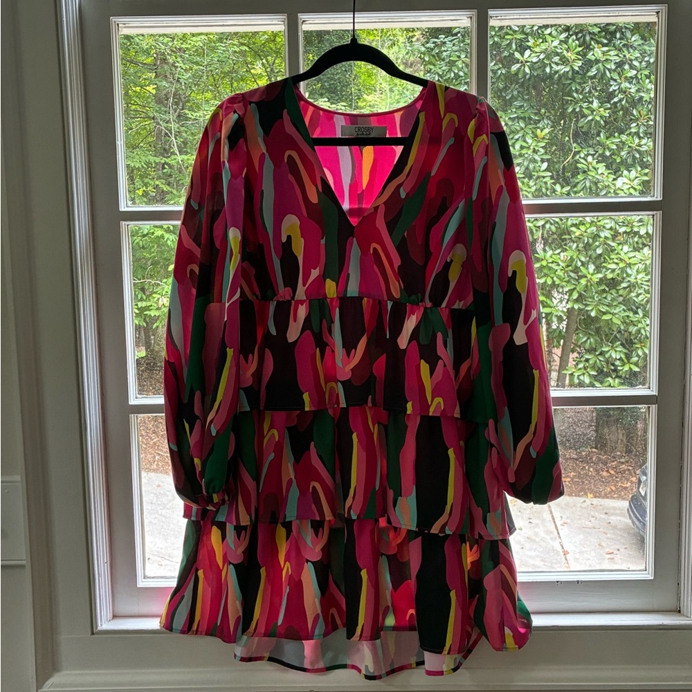 CROSBY by Mollie Burch Colorful Long Sleeve Dress